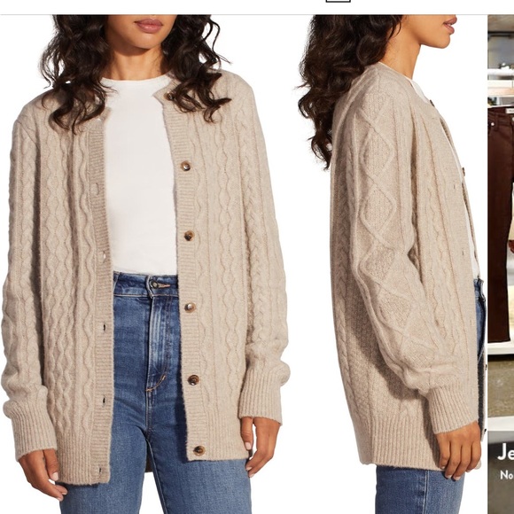 Favorite Daughter Sweaters - Favorite Daughter The oversized wool blend cardigan sweater NWT color basmati
